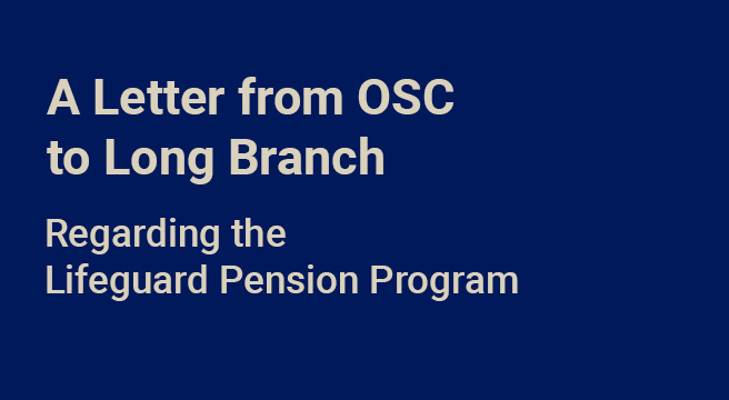 A Letter from OSC to Long Branch Regarding the Lifeguard Pension Program